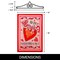G128 Combo Pack Garden Flag Hanger 14IN & Garden Flag Happy Valentine's Day Heart Cookie Printed 12x18IN Double Sided